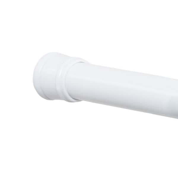 Zenna Home 36 in. - 60 in. Tension Shower Rod Cover in White