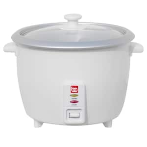 10-Cup White Rice Cooker and Food Steamer with Glass Lid