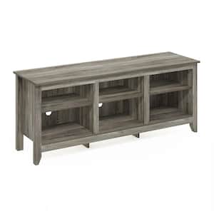Jensen 60 in. French Oak Grey Entertainment Center Fits TV's up to 65 in. with Cable Management