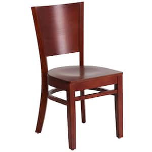 Lacey Mahogany Wood Seat/Mahogany Wood Frame Side Chair