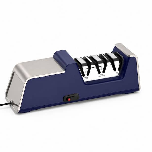 Gold Professional 3-Stage Electric Knife Sharpener with Diamond Abrasives and Precision Angle Guides, Champagne Gold