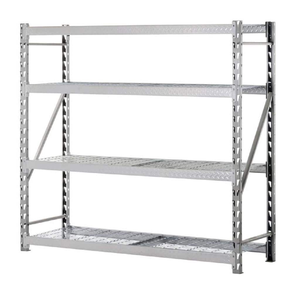 Sandusky 4 tier Adjustable HeavyDuty Steel Garage Storage Unit in Silver (77 in. W x 72 in. H