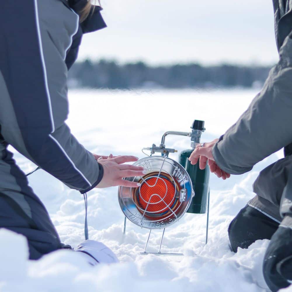 Compact Chrome and Stainless Steel Propane Outdoor Heater Cooker