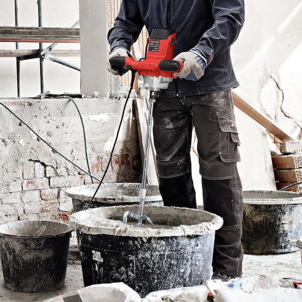 2100-Watts Electric Handheld Cement Mixer 6-Speed 110-Volt for Paint Mortar Fodder Mixing Grout Plaster Drywall