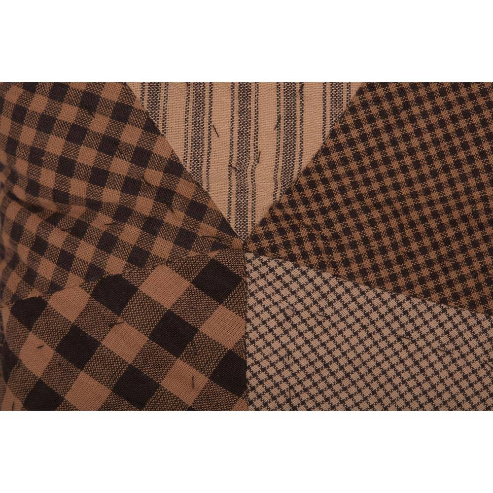 Farmhouse Star King Black Cotton Reversible Quilt Set