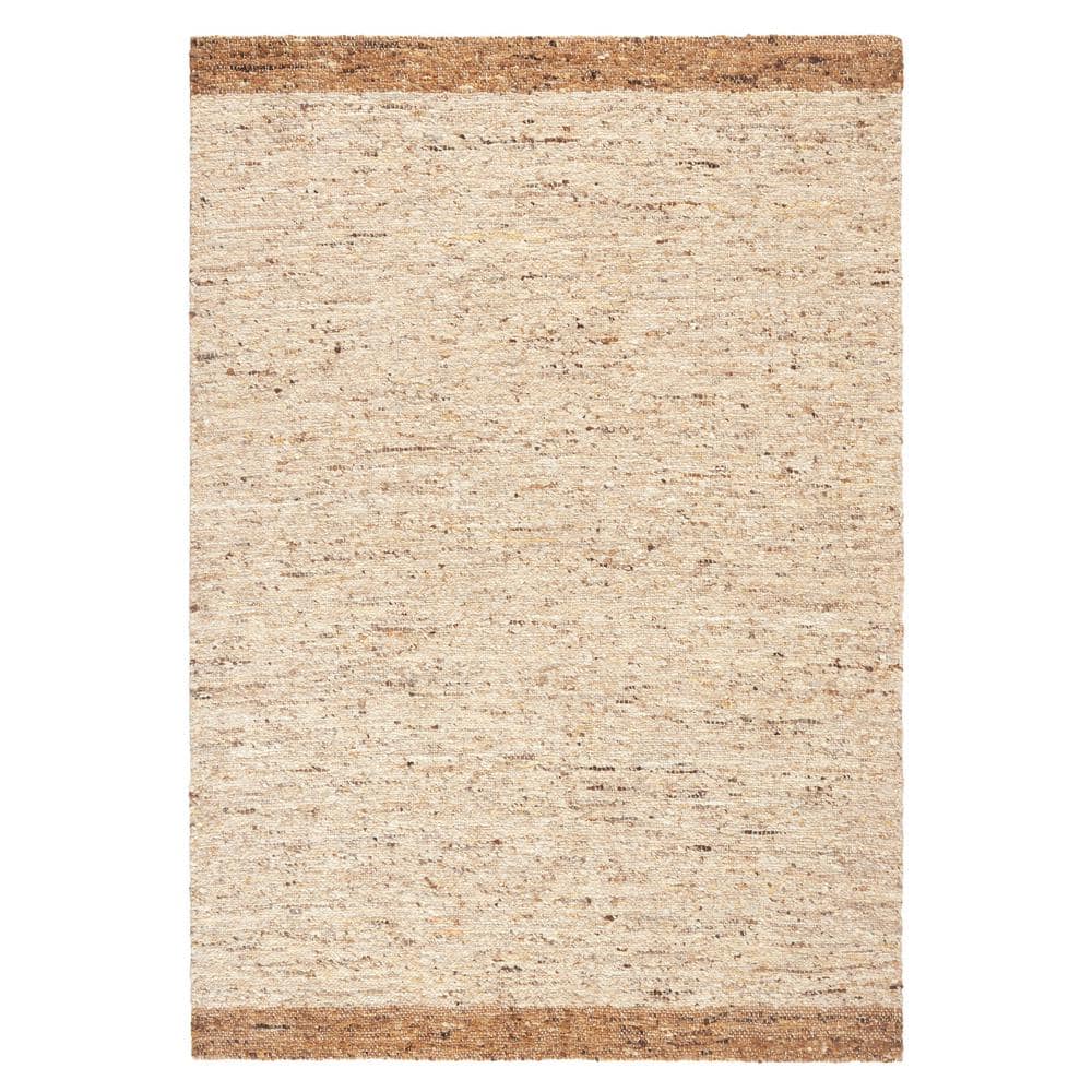 Montana Beige and Light Brown Wool Handmade Area Rug 8' x 10'