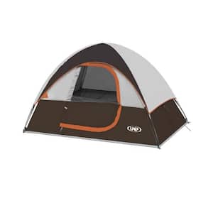 Waterproof 2-Person Polyester Camping Tent in Brown