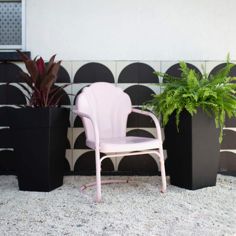 Tall Black Recycled Plastic Indoor/Outdoor Planter, 25"