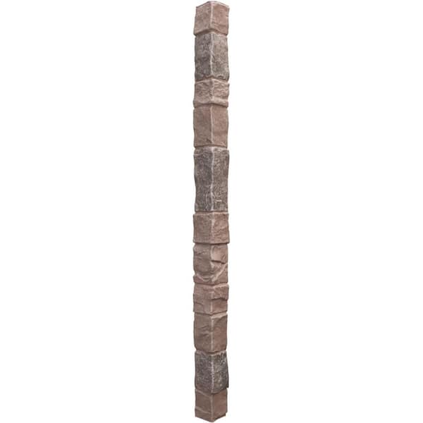 Ekena Millwork 3 in. x 3 in. Shasta Composite Universal Outside Corner for StoneWall Faux Stone Siding Panels