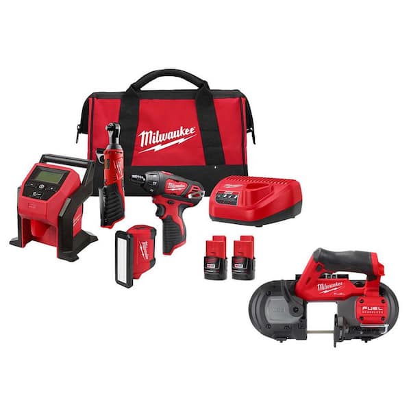 Milwaukee M12 12-Volt Lithium-Ion Brushless Cordless Combo Kit with M12 FUEL Compact Band Saw
