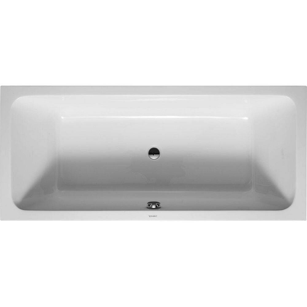 Duravit D-Code 70.88 in. Acrylic Rectangular Drop-in Bathtub in White ...