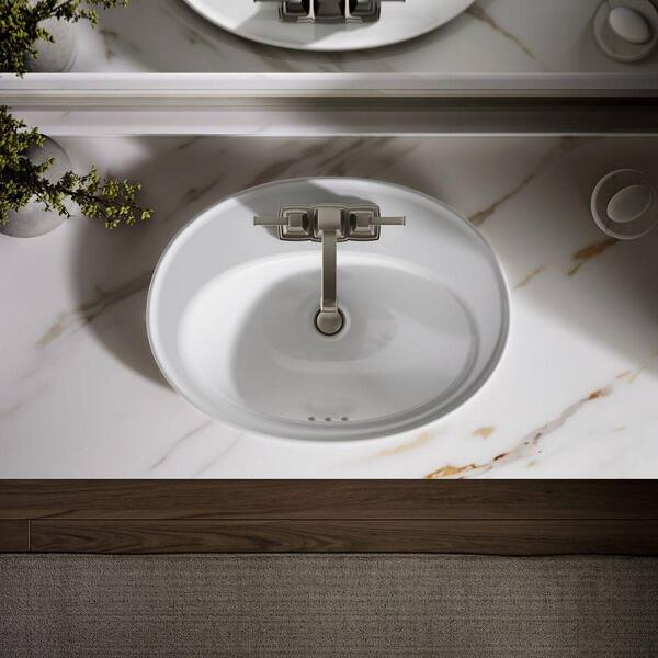 KOHLER Serif 22-1/4 in. Drop-In Vitreous China Bathroom Sink in