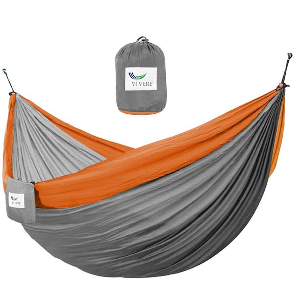 Vivere 10 ft. Parachute Double Hammock in Grey/Orange