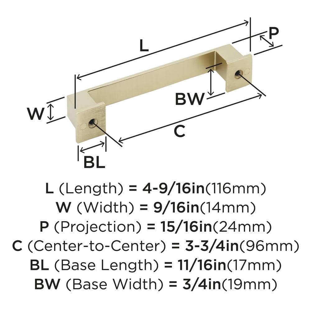 Golden Champagne Traditional Cabinet Drawer Pull with Mounting Hardware