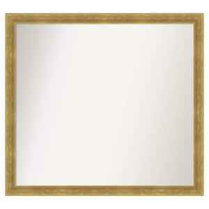 Angled Gold 37.25 in. x 34.25 in. Custom Non-Beveled Matte Wood Framed Bathroom Vanity Wall Mirror