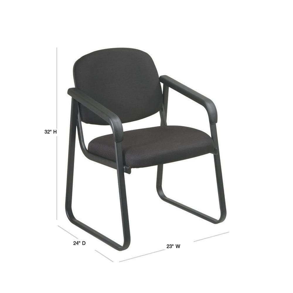 Black Mesh and Metal Armless Office Chair