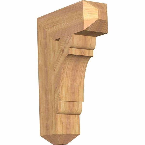Ekena Millwork 5.5 in. x 26 in. x 18 in. Western Red Cedar Olympic Craftsman Smooth Bracket