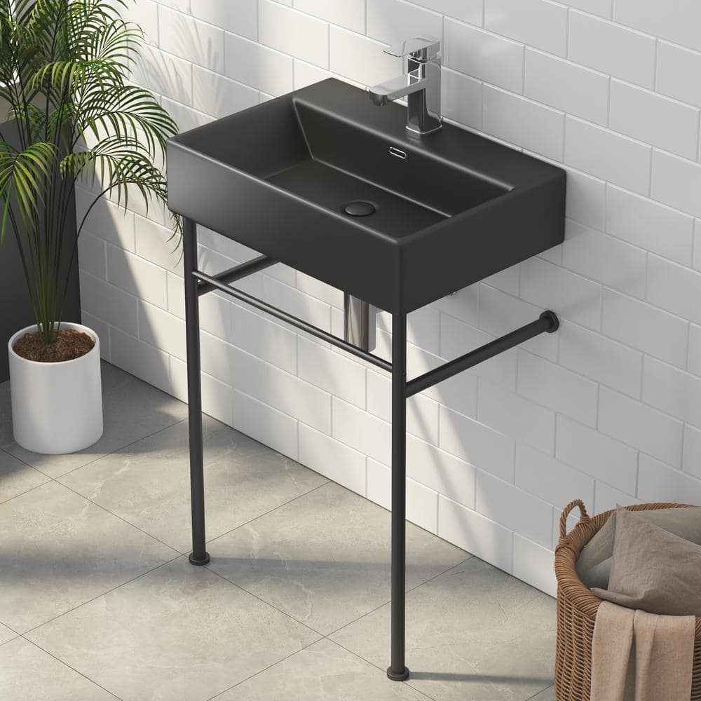 Eridanus Turner 24 in. Vitreous China Console Sink Basin and Eridanus Turner 24 in. Vitreous China Console Sink Basin and