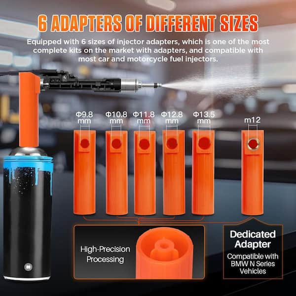 Oyezvary Universal Fuel Injector Cleaner and Tester Kit with 8