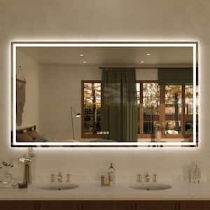 Spring 60 in. W x 36 in. H Rectangular Frameless LED Wall Bathroom Vanity Mirror