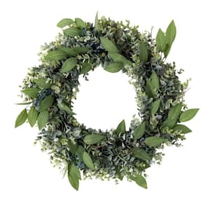 22 in. Artificial Eucalyptus and Sage Wreath