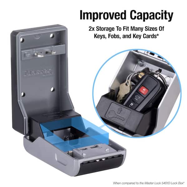 Large Wall Mount Outdoor Lock Box with Combination Dial