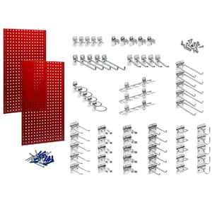 Heavy Duty Poly Pegboards Set Of 2 - 22"x18" DuraBoard Panels For Garage, Shop & Tool Organization