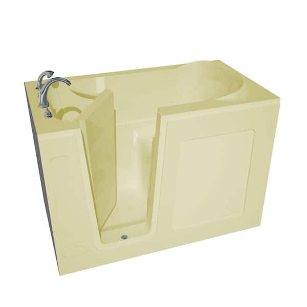 Universal Tubs Nova Heated 4.5 ft. Walk-In Non-Whirlpool Bathtub in Biscuit with Chrome Trim