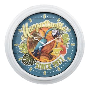 15.75 In. Since 1977 Margaritaville Indoor/Outdoor Multi-Colored Quartz Analog Wall Clock