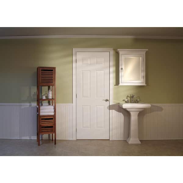 24 in. x 80 in. Colonist Primed Right-Hand Textured Solid Core Molded Composite MDF Single Prehung Interior Door