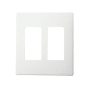 White 2-Gang Despard Wall Plate (1-Pack)