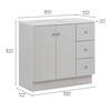 Glacier Bay Bannister 37 in. Single Sink Pearl Gray Bath Vanity with Granite-Look Colorpoint White Cultured Marble Top (Assembled) BA36P2-PG