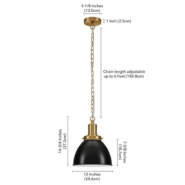 Meyer&Cross Elodie 60-Watt 1-Light Blackened Bronze Pendant Light
