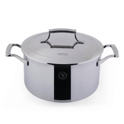 6 qt. Tri-Ply Stainless Steel Stock Pot with Lid
