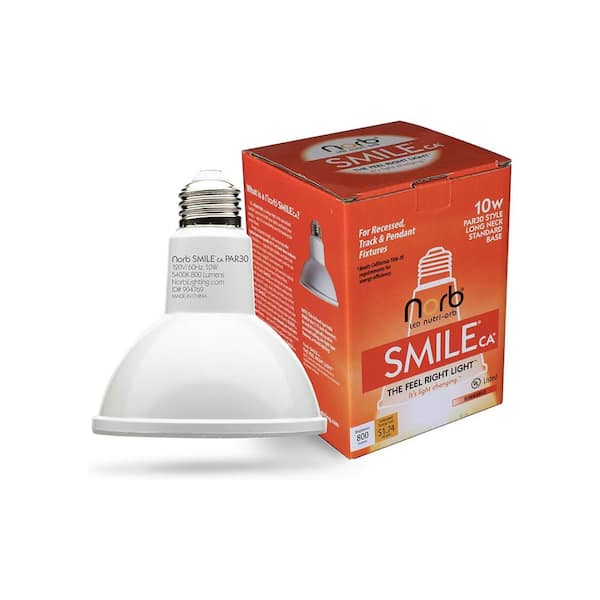 ELECWISH NorbSMILE 10W Equivalent California Long Neck PAR30 Sun-Spectrum 5000K Bright White Wellness LED Light Bulb (1-Pack)