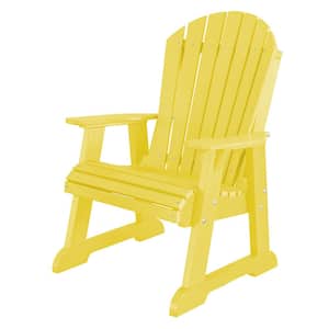 Heritage Lemon Yellow Plastic Outdoor High Fan Back Chair