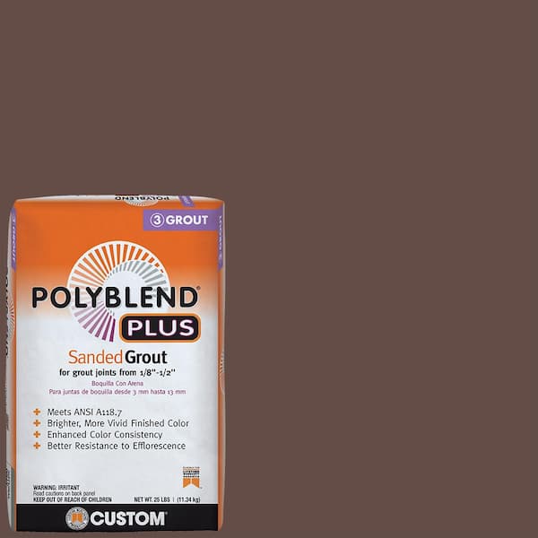 Custom Building Products Polyblend Plus #95 Sable Brown 25 lb. Sanded Grout