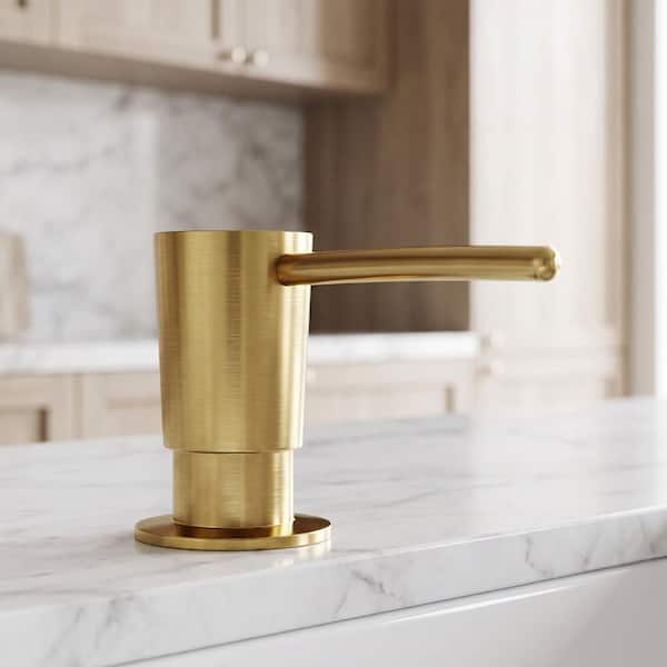 10 oz.Kitchen Soap Dispenser in Matte Brushed Gold