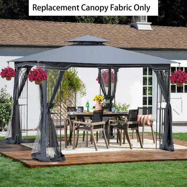 Siavonce 10 ft. x 10 ft. Patio Double Roof Gazebo