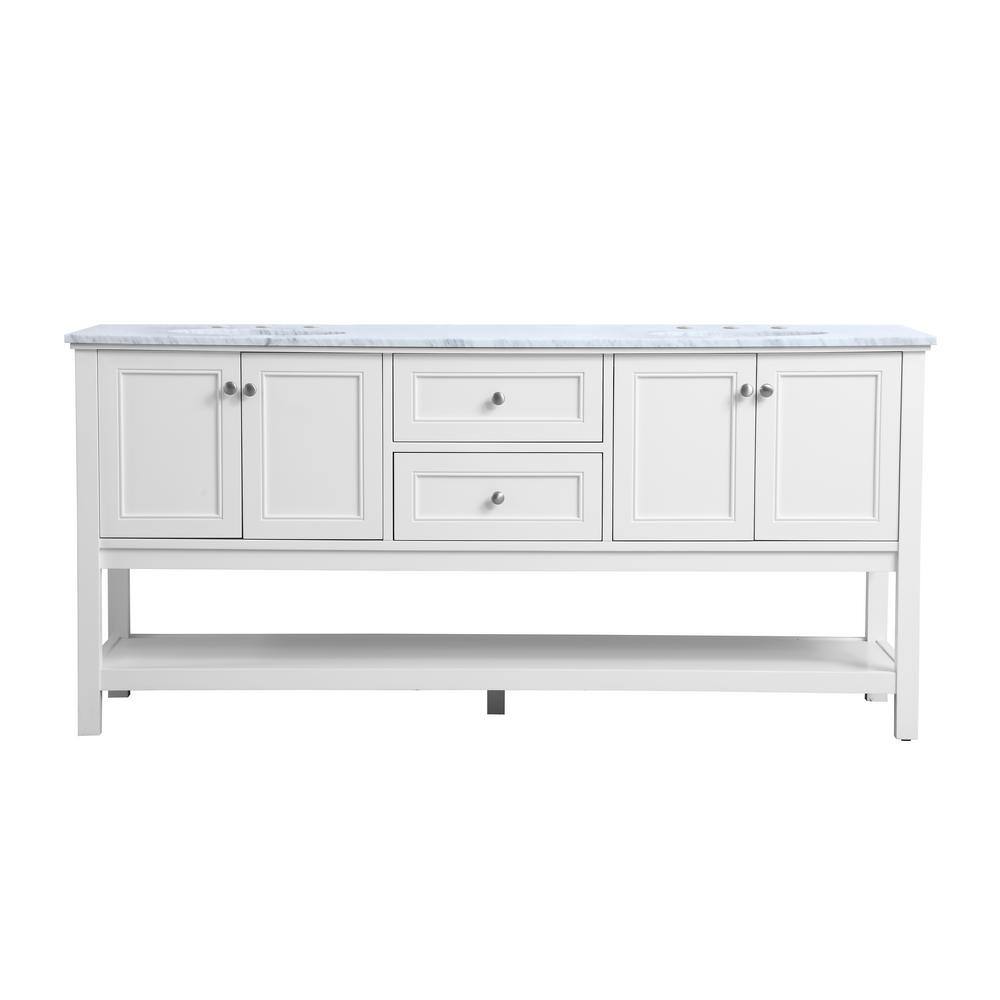 Timeless Home 72 in. W x 22 in. D x 33.75 in. H Double Bathroom Vanity in W