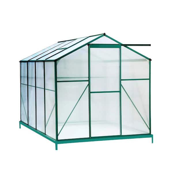 75 in. W x 100 in. D Heavy Duty Polycarbonate Greenhouse, All-Weather Walk-in Greenhouse for Backyard Garden Outdoor