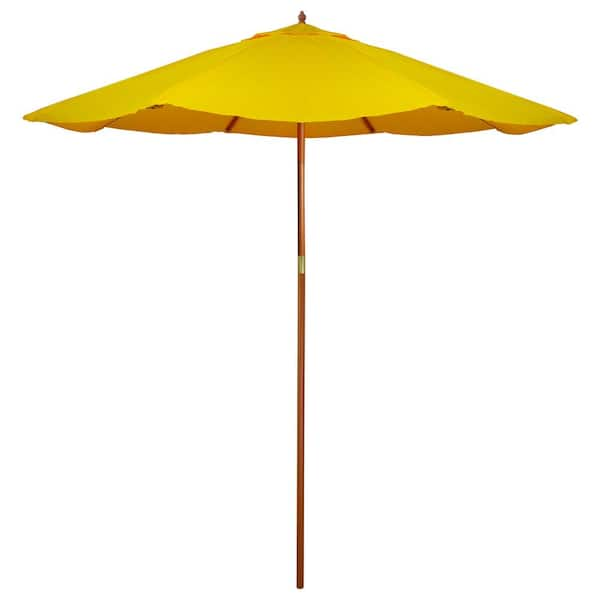 Northlight 9 ft. Outdoor Market Patio Umbrella with Wooden Pole in ...