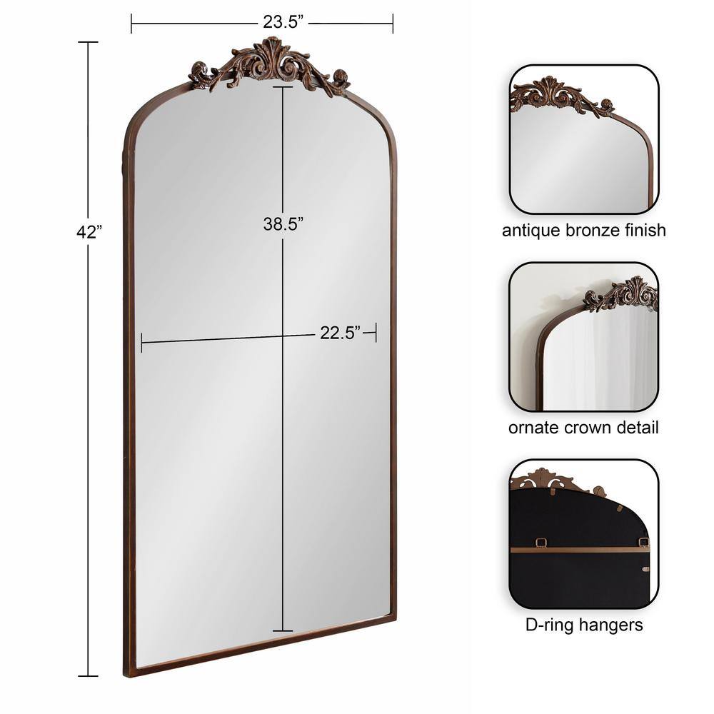 Arendahl Bronze Full Length Baroque Arch Wall Mirror