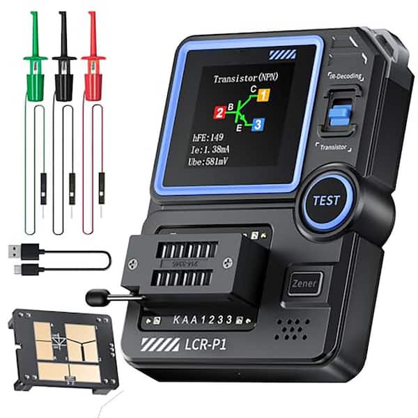 Transistor Tester Capacitor Diode Triode Zener Inductance LCR Meter ESR MOS NPN PNP SMD Component Analyzer