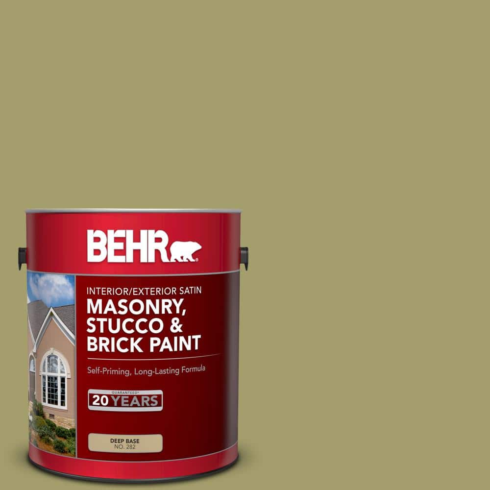 1 gal. #S340-5 Farm Fresh Satin Interior/Exterior Masonry, Stucco and Brick