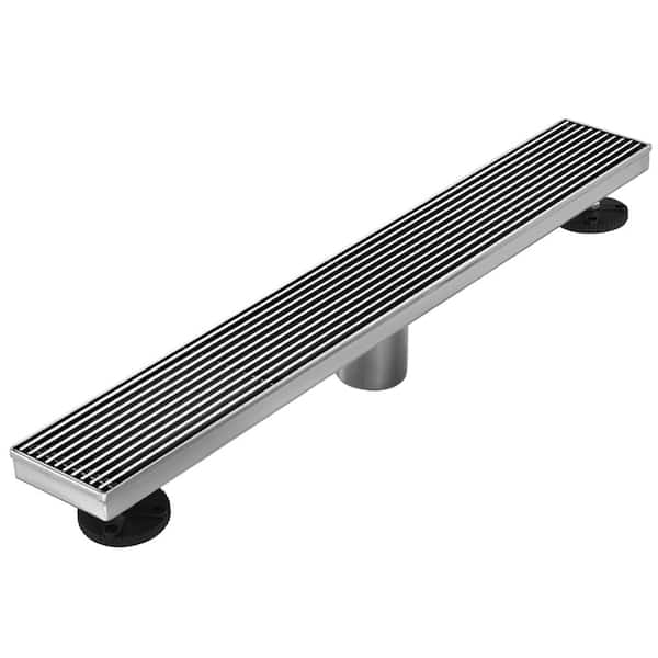 24 Carmen Outdoor Linear Shower Drain - Polished Stainless Steel | Signature Hardware 405001