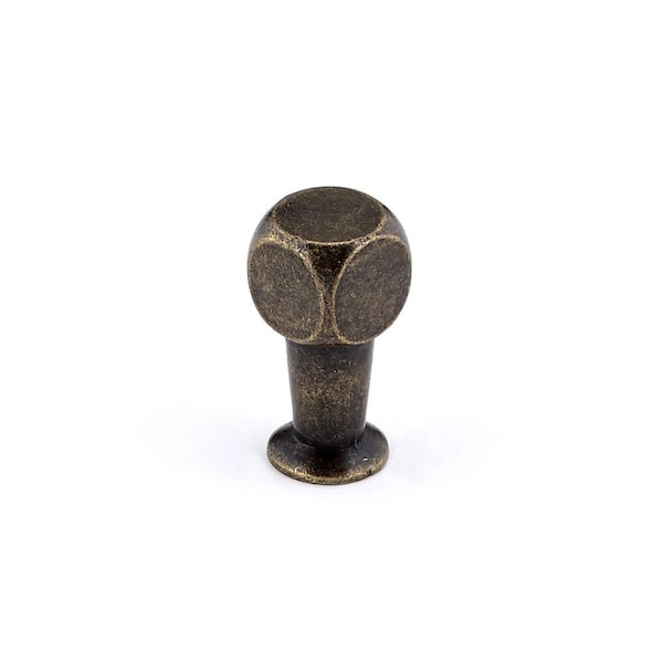 Richelieu Hardware 3/8 in. (10 mm) Burnished Brass Traditional Metal Cabinet Knob