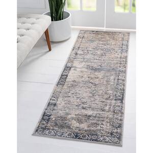 Portland Canby Ivory/Gray 2 ft. 2 in. x 6 ft. Runner Rug