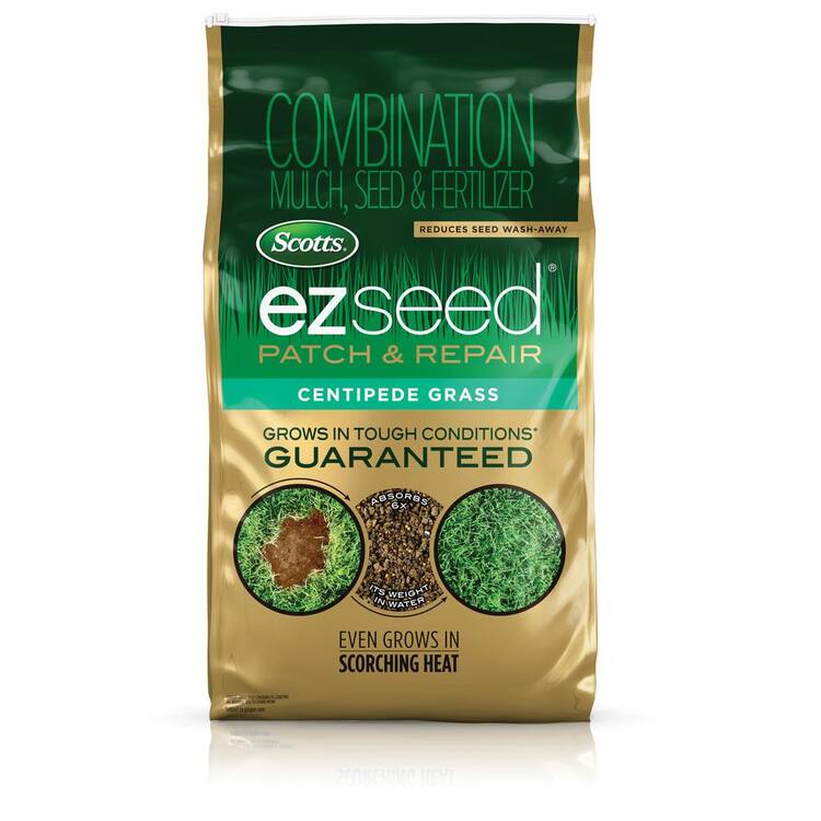 Scotts EZ Seed Patch and Repair Centipede Grass 10 lbs., with Mulch, Centipede Grass Seed and Fertilizer, Grows in Heat