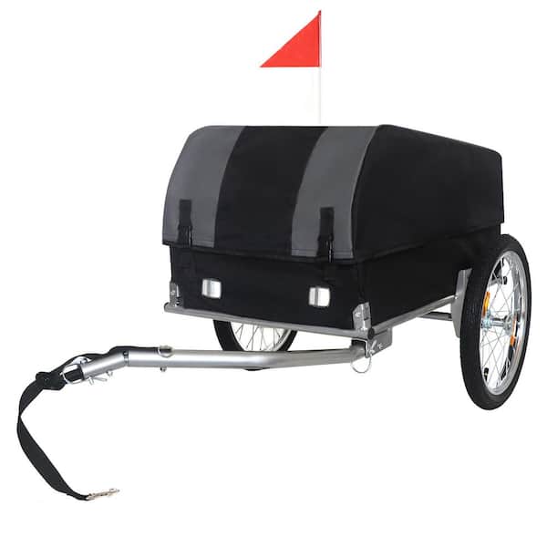 27.2 in. W x 18.9 in. W x 13.4 in. H Heavy-Duty Foldable Bike Cargo Trailer with Removable Waterproof Cover